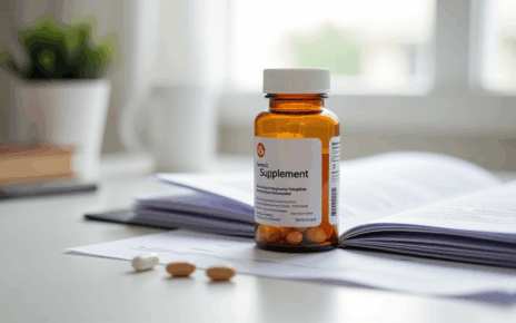 Opakowanie suplementu Nutriformin leży na tle dokumentów analizy składu i skuteczności.