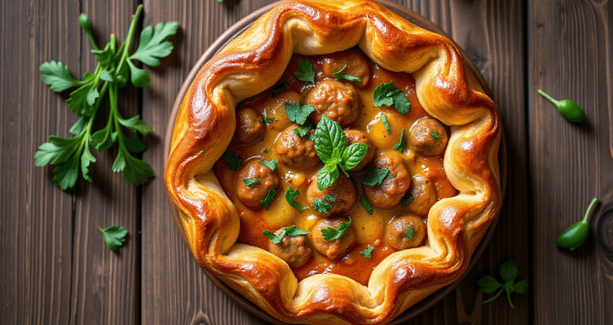 Pyszna kolacja z ciasta francuskiego, szybka do przygotowania, idealna na każdą okazję.