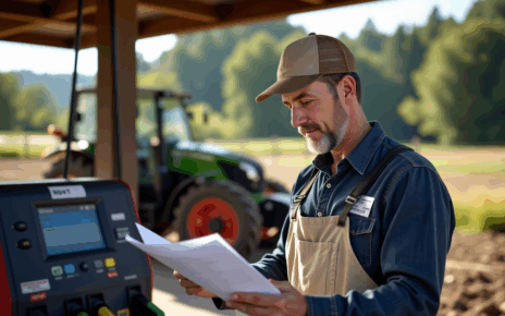 Wniosek o Zwrot Akcyzy 2024 za Paliwo Rolnicze: Kompletny Przewodnik 2 Rolnik wypełniający formularz wniosku o zwrot akcyzy 2024 za paliwo rolnicze, symbolizujący proces odzyskiwania środków.