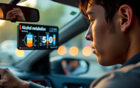 Kalkulator trzeźwienia po alkoholu wizualizuje proces eliminacji alkoholu, wspierając decyzję o bezpiecznej jeździe.