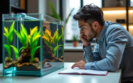 Jak Obliczyć Objętość Akwarium? Kompletny Przewodnik i Wzory w Litrach 2 Ilustracja przedstawiająca kalkulator objętości akwarium, wzory oraz sposób mierzenia pojemności zbiornika.