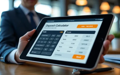 Kalkulator Lokaty Bankowej Online: Oblicz Zysk Netto i Porównaj Lokaty 1 Interfejs kalkulatora lokat bankowych online do obliczania zysku netto i porównywania ofert.