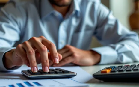 Cyfrowy kalkulator premii uznaniowej wyświetlający kwoty brutto i netto do szybkiego obliczania.