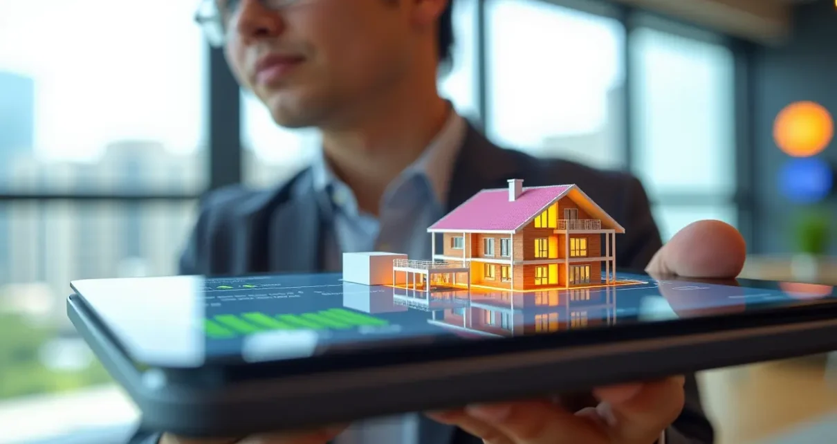 Osoba korzystająca z laptopa, używając współczynnika przenikania ciepła kalkulator do obliczenia efektywności energetycznej.