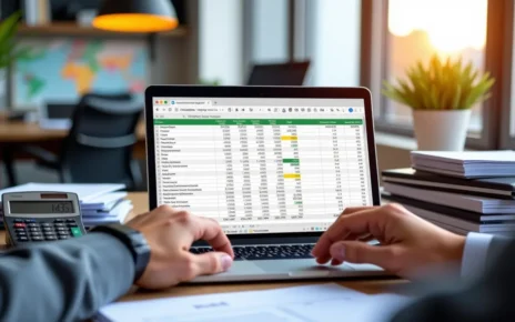 Interaktywny kalkulator kosztów działalności gospodarczej wyświetlający ZUS, podatki oraz inne wydatki firmy.