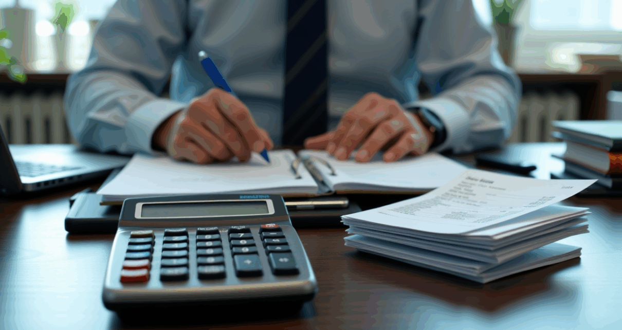 Interfejs cyfrowego kalkulatora delegacji służbowej pomagającego rozliczać diety i koszty podróży.