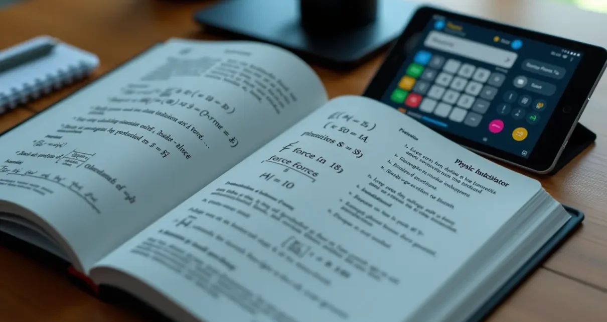 Interaktywny kalkulator siły w fizyce pokazujący obliczenia za pomocą wzorów i przykładów.