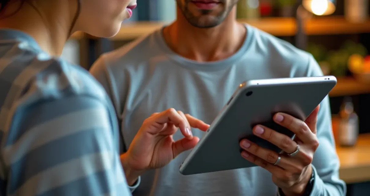 Osoba korzystająca z komputera, obliczająca zapotrzebowanie kaloryczne na redukcję, masę lub utrzymanie wagi.