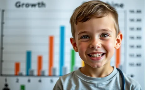 Interaktywny kalkulator siatek centylowych chłopców pokazujący rozwój wzrostu i wagi według WHO.