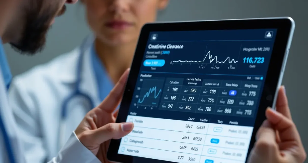 Kalkulator Klirensu Kreatyniny Online - Szybka Ocena Funkcji Nerek 1 Osoba korzystająca z komputera, wykorzystując **kalkulator klirensu kreatyniny** online do szybkiej oceny funkcji nerek.