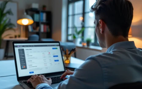 Kalkulator zdolności kredytowej 2024 online na ekranie laptopa, pomagający obliczyć potencjalny kredyt.