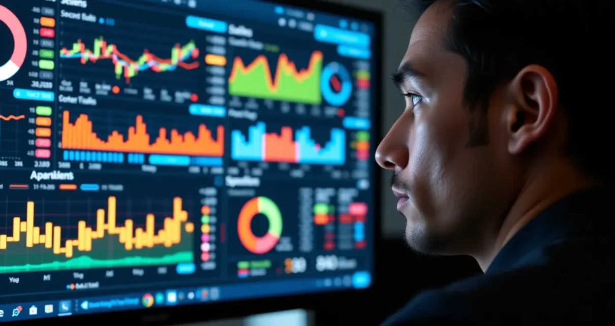 Ekran komputera prezentujący zaawansowany kalkulator kredytowy Gofin z wykresami i tabelami danych finansowych.