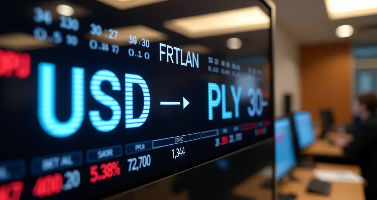 Kalkulator Walutowy Dolar PLN: Szybko Przelicz USD na Złotówki i Sprawdź Kurs Dziś 1 Interfejs cyfrowy prezentujący kalkulator walutowy dolar pln do szybkiego przeliczania USD na złotówki.