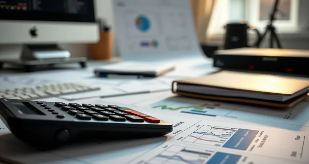 Kalkulator dla Projektantów: Niezbędne Narzędzie do Optymalizacji Pracy i Tworzenia Precyzyjnych Projektów 1 Cyfrowy kalkulator wyświetlający złożone obliczenia inżynierskie, usprawniający pracę projektantów i tworzenie precyzyjnych projektów.