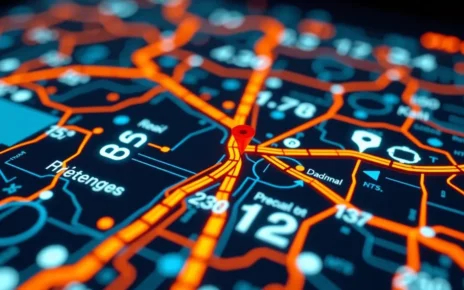 Interfejs online kalkulatora odległości km, precyzyjnie obliczający trasę i dystans podróży.