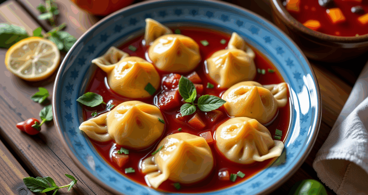 Domowe Obiady Cieszyn: Gdzie Zjeść, Zamówić i Najlepsze Smaki 1 Tradycyjny domowy obiad na stole, apetyczne dania główne, sałatka, zupa i napoje.