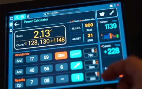 Kalkulator Mocy Elektrycznej: Oblicz Prąd, Napięcie i Rezystancję Online 2 Interaktywny kalkulator mocy elektrycznej wyświetlający pola do obliczeń prądu, napięcia i rezystancji online.