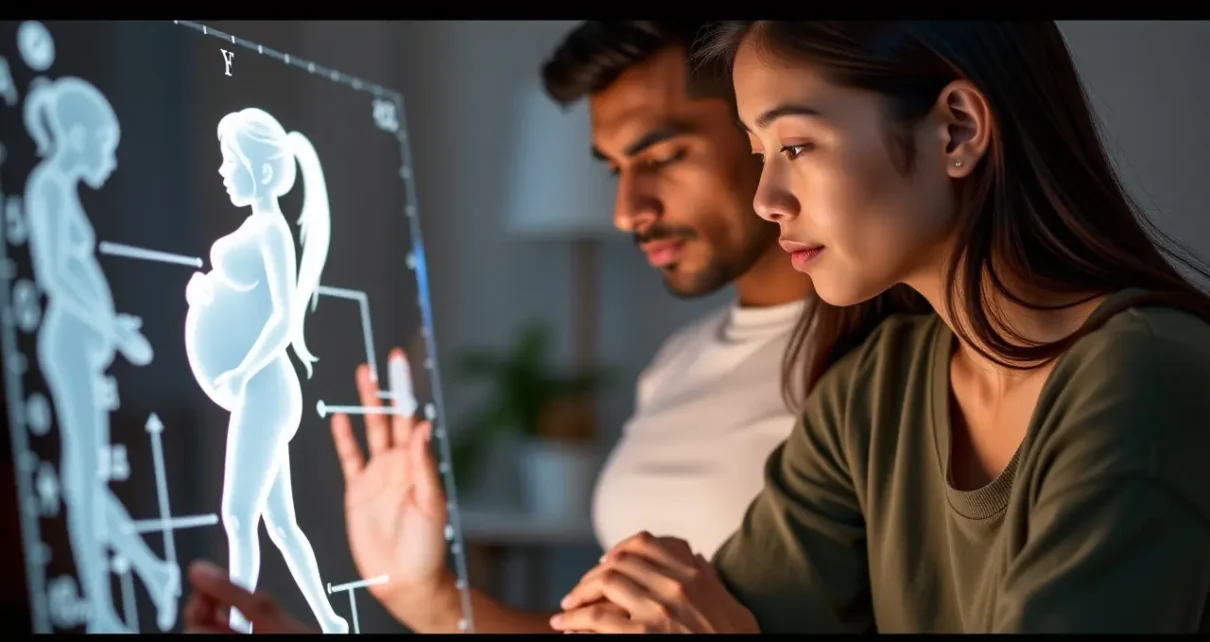 Cyfrowy kalkulator siatki centylowej płodu na ekranie komputera, pokazujący dane rozwojowe dziecka.