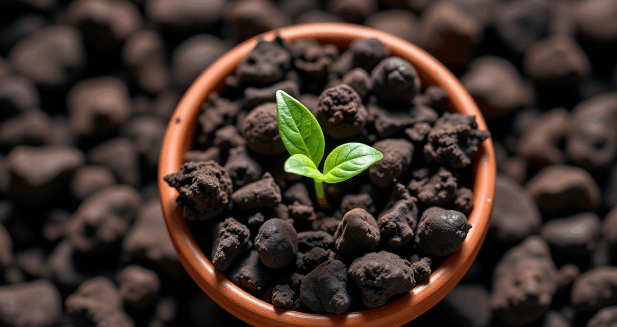 Podłoże do kwiatów: Kompletny przewodnik po wyborze idealnej ziemi 1 Różne rodzaje ziemi i podłoża do kwiatów w doniczkach, z narzędziami ogrodniczymi.