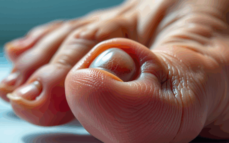 Choroby Paznokci Stóp: Kompleksowy Przewodnik po Przyczynach, Objawach i Skutecznym Leczeniu 1 Zbliżenie na stopy z różnymi problemami paznokci, ilustrujące typowe choroby paznokci stóp i ich objawy.