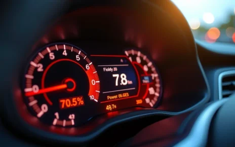 Kalkulator Zużycia Paliwa: Jak Obliczyć i Oszczędzać Paliwo? 4 Interaktywny kalkulator zużycia paliwa wyświetlany na ekranie, pomagający oszczędzać pieniądze.