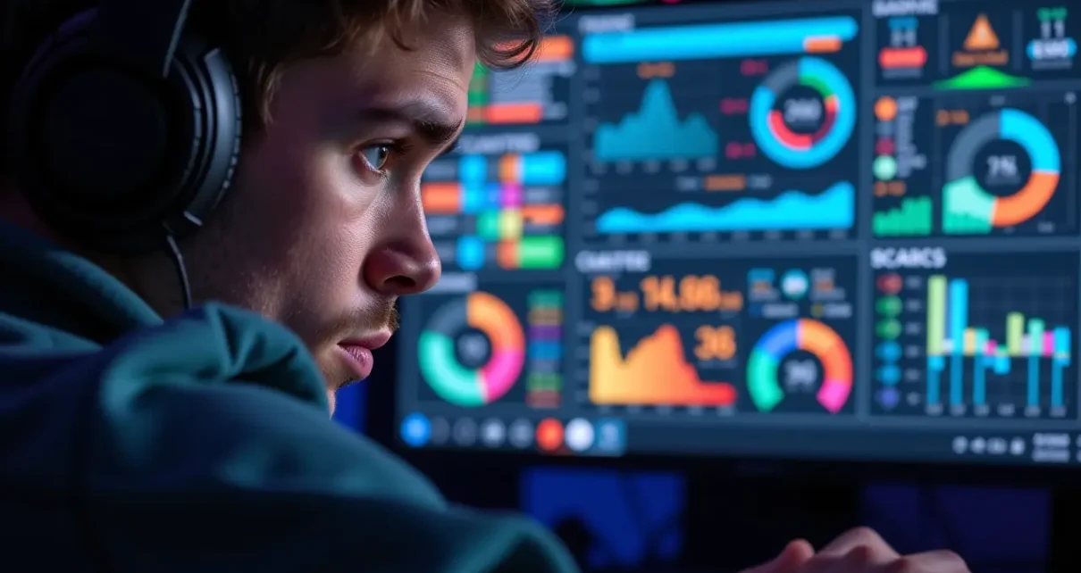 Postać gracza Margonem używająca kalkulatora do optymalizacji statystyk i analizy zarobków w grze.