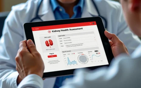 Cyfrowy kalkulator GFR online obliczający szacowaną szybkość przesączania kłębuszkowego dla zdrowia nerek.