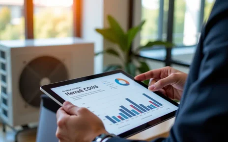 Interaktywny kalkulator kosztów pompy ciepła wyświetlający symulacje instalacji, eksploatacji i opłacalności systemu grzewczego.