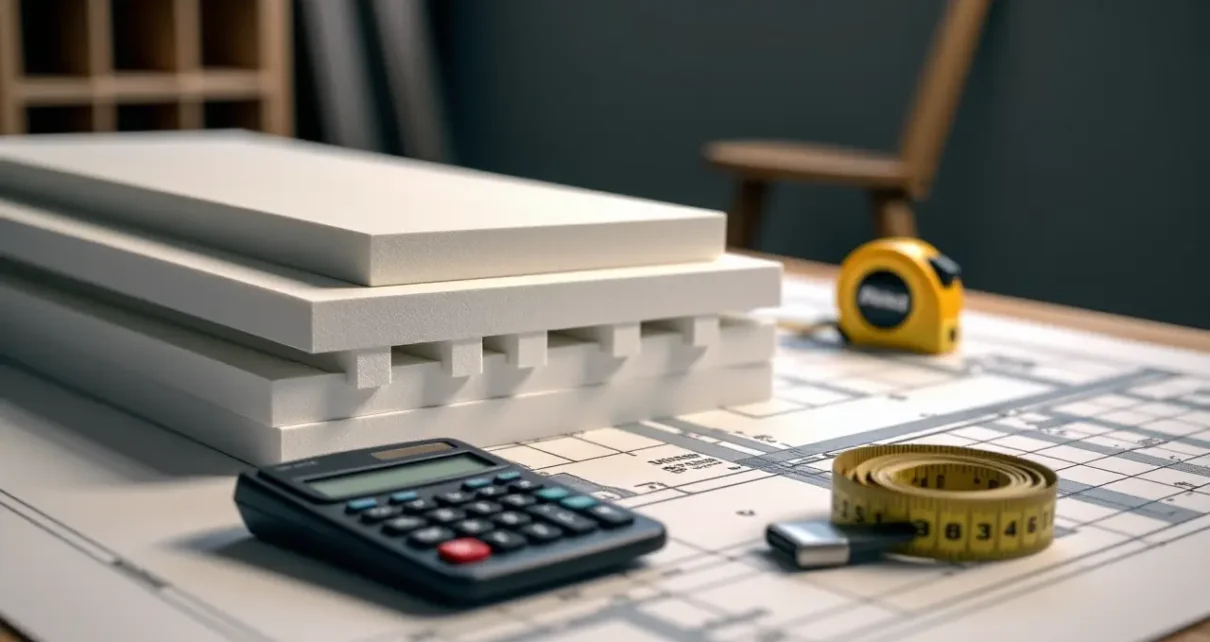 Nowoczesny kalkulator styropianu do ocieplenia domu, pomagający precyzyjnie obliczyć potrzebną ilość materiału.
