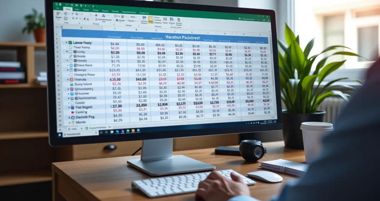Kalkulator Ekwiwalentu za Niewykorzystany Urlop – Oblicz i Rozlicz Urlop Wypoczynkowy 1 Cyfrowy kalkulator ekwiwalentu za niewykorzystany urlop, ułatwiający szybkie obliczenia rozliczenia urlopu wypoczynkowego.