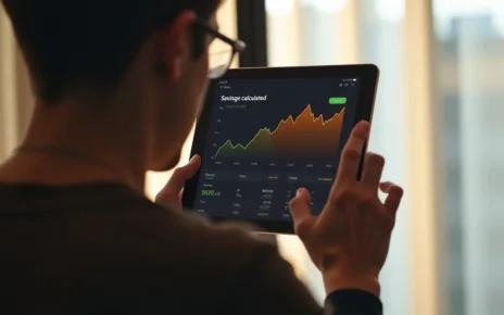 Interaktywny kalkulator nadpłaty kredytu pokazujący potencjalne oszczędności i skrócony okres spłaty długu.