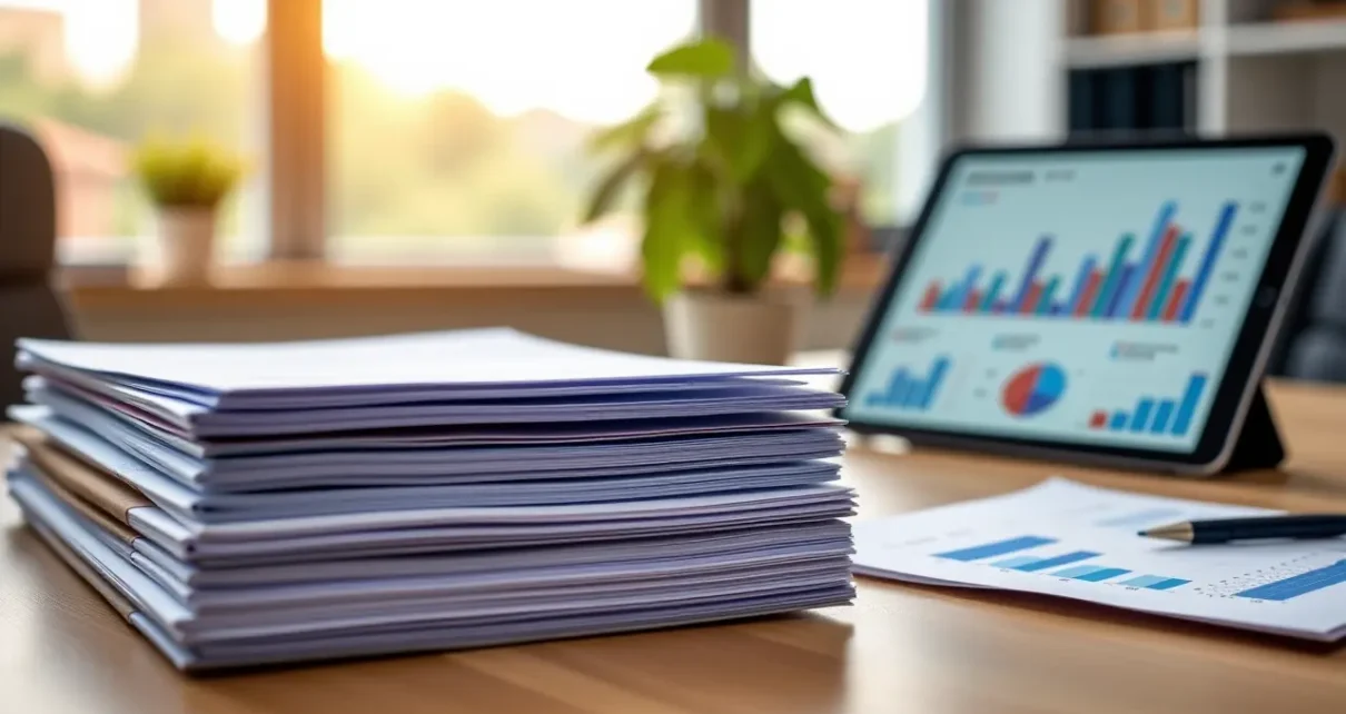 Wcześniejsza Spłata Kredytu Hipotecznego – Przewodnik: Koszty, Korzyści, Zwrot Prowizji 1 Kobieta analizuje dokumenty dotyczące wcześniejszej spłaty kredytu hipotecznego, oszczędzając pieniądze.