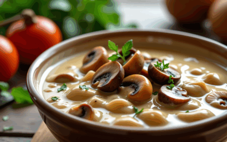 Aromatyczny kremowy sos grzybowy szybki przepis, idealny jako łatwy i ekspresowy dodatek do każdego dania.