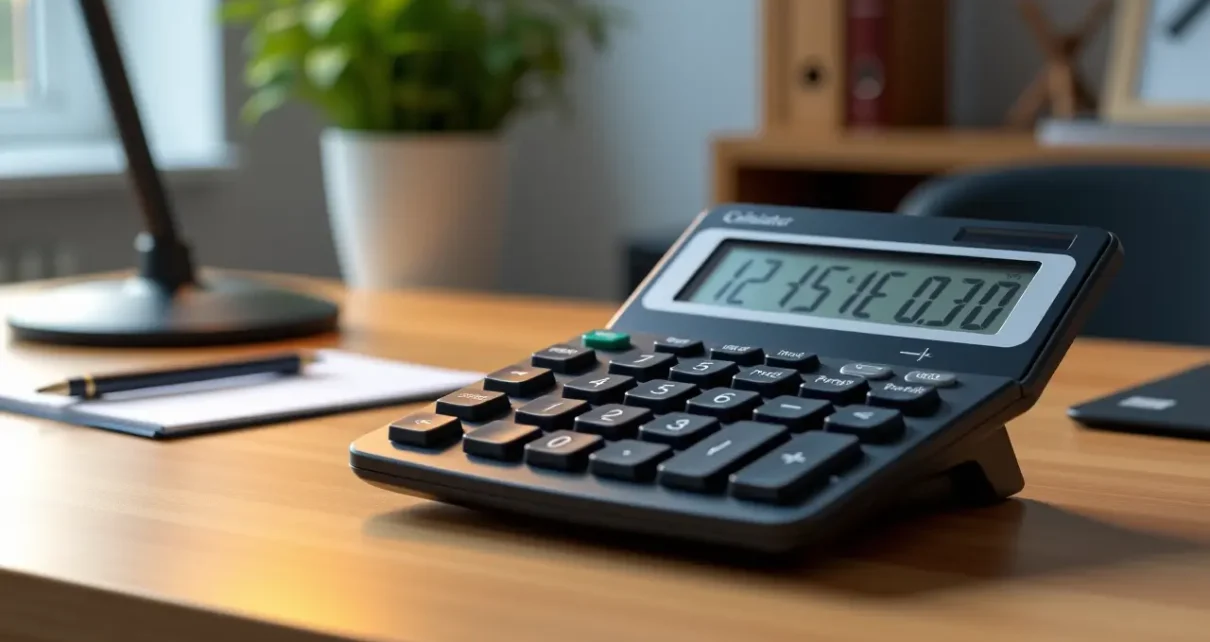 Kalkulator Biurowy Citizen: Poradnik Zakupowy, Recenzje i Najlepsze Modele 1 Elektroniczny kalkulator biurowy Citizen na biurku, pomocny w codziennej pracy księgowej i finansowej.