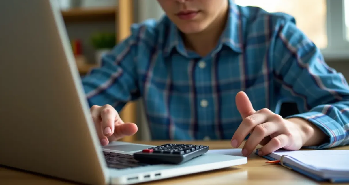 Interaktywny kalkulator dodatku osłonowego 2024 na ekranie komputera, pokazujący wyniki obliczeń.