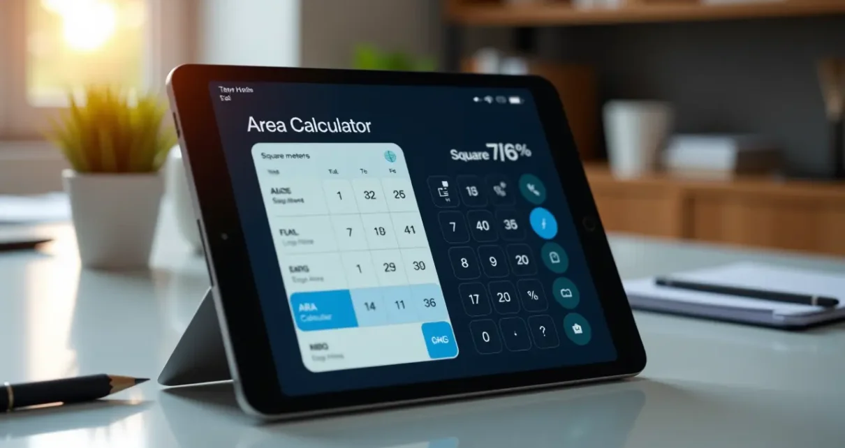Interaktywny kalkulator powierzchni online do szybkiego obliczania metrów kwadratowych w przeglądarce.