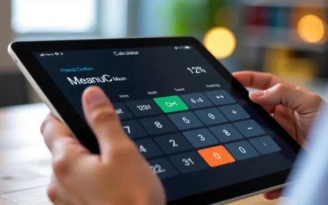 Kalkulator Średniej Arytmetycznej Online – Oblicz szybko! 2 Elektroniczny kalkulator średniej arytmetycznej online z cyfrowymi wynikami na ekranie, ułatwiający szybkie obliczenia.