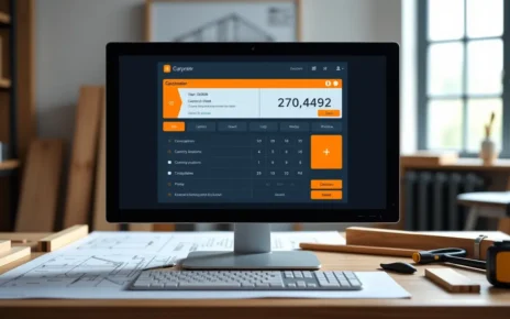 Darmowe Kalkulatory Ciesielskie Online - Precyzyjne Obliczenia w Ciesielstwie 2 Interfejs darmowy kalkulator ciesielski online na ekranie komputera do precyzyjnych obliczeń konstrukcji drewnianych.