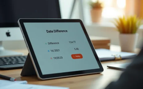 Cyfrowy kalkulator miesięcy między datami online, precyzyjnie obliczający różnicę między dwiema datami.