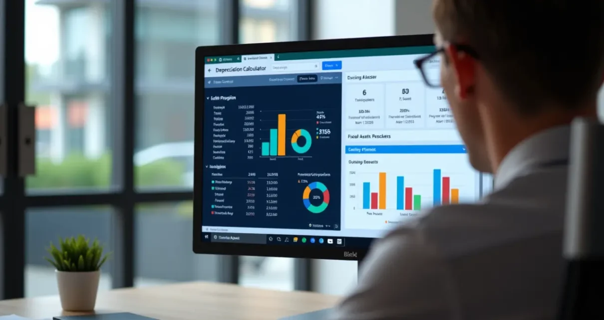 Kalkulator Amortyzacji Środków Trwałych Online – Oblicz Szybko i Precyzyjnie! 1 Interfejs kalkulatora online do szybkiego obliczania amortyzacji środków trwałych dla przedsiębiorstw.