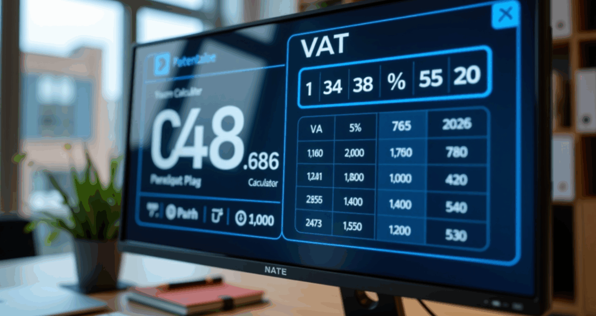 Nowoczesny kalkulator procentów online do szybkiego obliczania VAT, zniżek i wszelkich wartości procentowych.