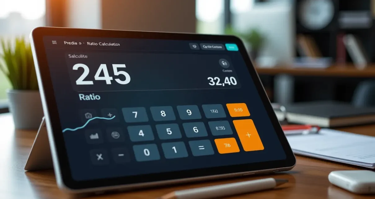 Nowoczesny interfejs kalkulatora proporcji online, umożliwiający szybkie i precyzyjne obliczenia.