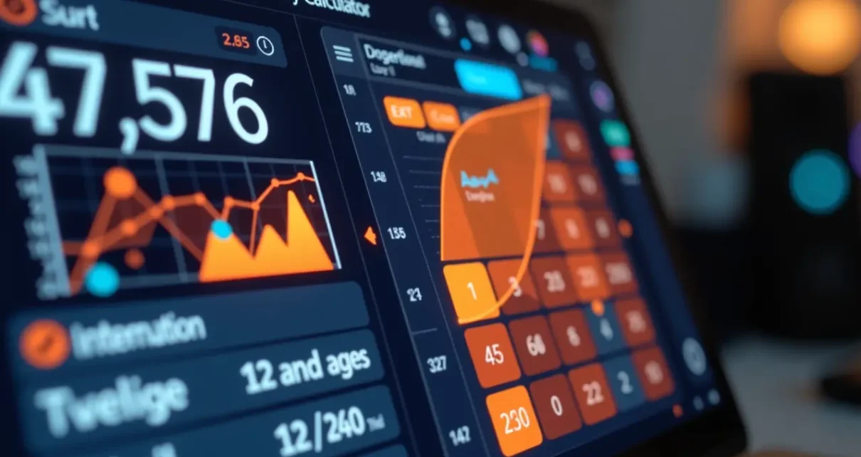 Nowoczesny kalkulator przekątnej prostokąta online, przedstawiający wzór i pola do wprowadzania danych.