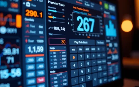 Ekran komputera wyświetlający interfejs zaawansowanego kalkulatora naukowego online do błyskawicznych obliczeń.