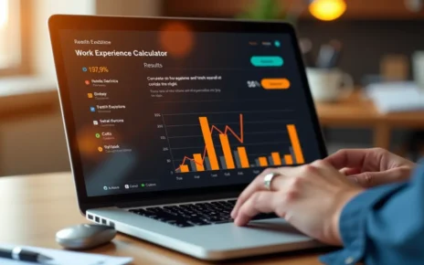 Precyzyjny kalkulator stażu pracy Gofin online do szybkiego obliczania lat doświadczenia zawodowego.