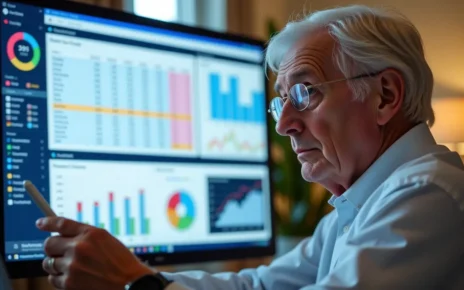 Interaktywny kalkulator wysokości renty ZUS i KRUS wyświetlony na ekranie. Oblicz swoje świadczenie.