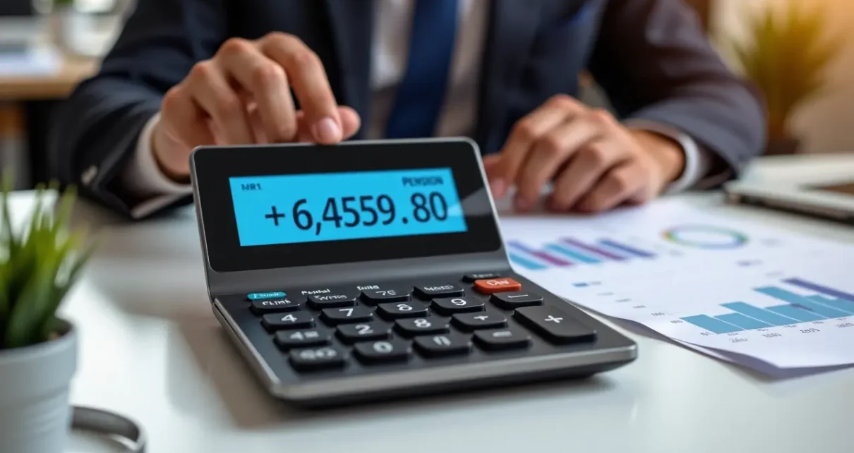 Ekran komputera z wyświetlonym kalkulatorem emerytury brutto netto 2022, pokazujący wyniki obliczeń świadczenia.