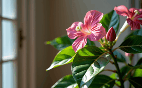 Czy fikus kwitnie w domu? Rozjaśniamy tajemnicę kwiatów fikusa doniczkowego 2 Zielony fikus doniczkowy z liśćmi. Sprawdź, czy fikus kwitnie w domu.