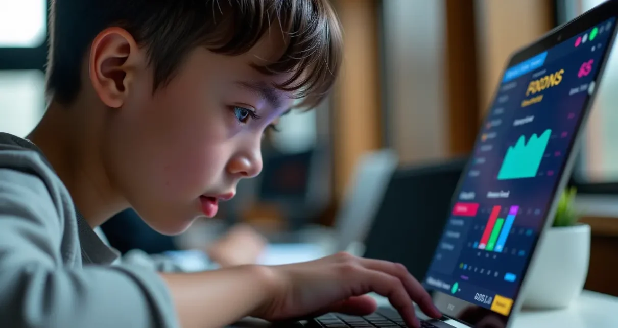 Wizualizacja ekranu kalkulatora punktów rekrutacyjnych na studia z wynikiem obliczeń i grafiką danych.