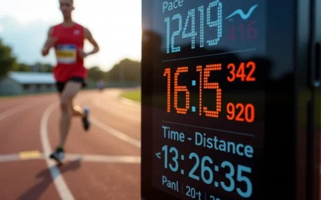 Precyzyjny kalkulator tempa biegu dla biegaczy, wyświetlający czas, dystans i tempo. Ułatwia planowanie każdego treningu.